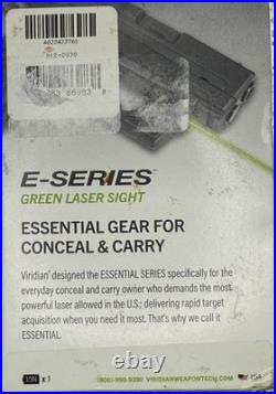 Viridian E-SERIES Green Laser Sight For Sig Sauer P365 Pistols #912-0030 Viridian E-SERIES Green Laser Sight For Sig Sauer P365 Pistols #912-0030