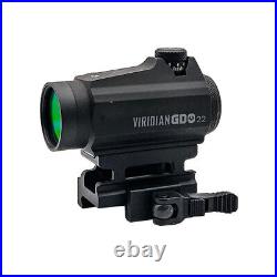 Viridian GDO 22 Green Dot Sight, 3 MOA 1x22 withQD High & Low Mount, Aluminum