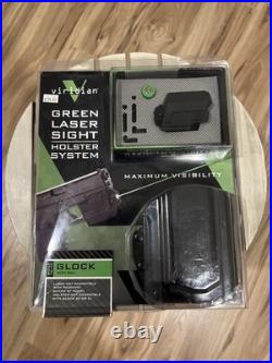 Viridian Green Laser Sight and Holster System for Glock Pistol with Universal Rail
