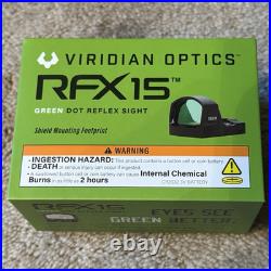 Viridian Optics RFX15 Green 3 MOA Dot Sight with Picatinny Mount NV Waterproof