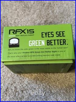 Viridian Optics RFX15 Green 3 MOA Dot Sight with Picatinny Mount NV Waterproof