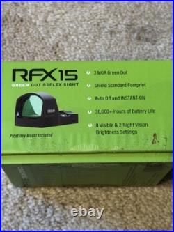 Viridian Optics RFX15 Green 3 MOA Dot Sight with Picatinny Mount NV Waterproof