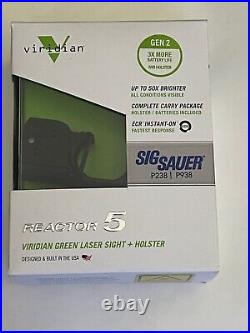 Viridian R5 Gen 2 Green Laser Sight without Holster for Sig Sauer P238/P938 New