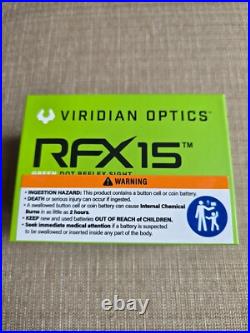 Viridian RFX-15 Laser Green Dot Sight Reflex Black (981-0022) Viridian RFX-15 Laser Green Dot Sight Reflex Black (981-0022)