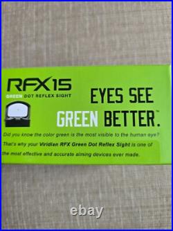 Viridian RFX-15 Laser Green Dot Sight Reflex Black (981-0022) Viridian RFX-15 Laser Green Dot Sight Reflex Black (981-0022)