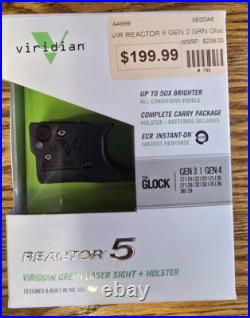 Viridian Reactor R5 Gen 2 Green Laser Sight and Holster for Glock 17/19/22/23