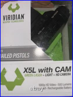 Viridian Weapon Technologies X5LCAM Gen 3 with Light Green Laser & HD Camera NEW