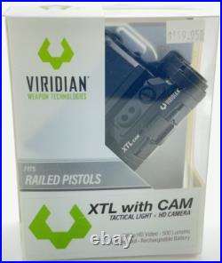 Viridian XTL Gen 3 Universal Tactical Light & HD Camera FOR RAILED PISTOLS NEW