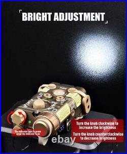 WADSN Airsoft Metal NGAL Red IR Laser Sight Strobe Hunting Flashlight Brown