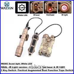 WADSN Airsoft NGAL Green/ Red laser M600C Scoutlight Dual Augmented Switch Set