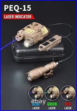 WADSN Hunting PEQ15 Red Blue IR Laser Sight Flashlight Tactical M300 Flashlight