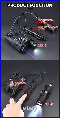 WADSN Hunting PEQ15 Red Blue IR Laser Sight Flashlight Tactical M300 Flashlight
