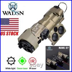 WADSN MAWL-C1 IR + Green Laser Sight Hunting White LED Light 20mm Picatinny Rail