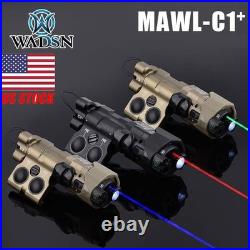 WADSN MAWL-C1 IR + Green Laser Sight Hunting White LED Light 20mm Picatinny Rail
